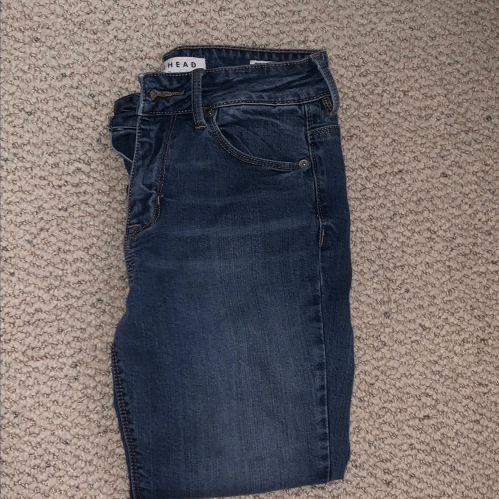 Dark wash denim jeans